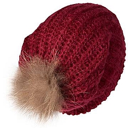 Tom Tailor Chunky Beanie mit Katzenfell